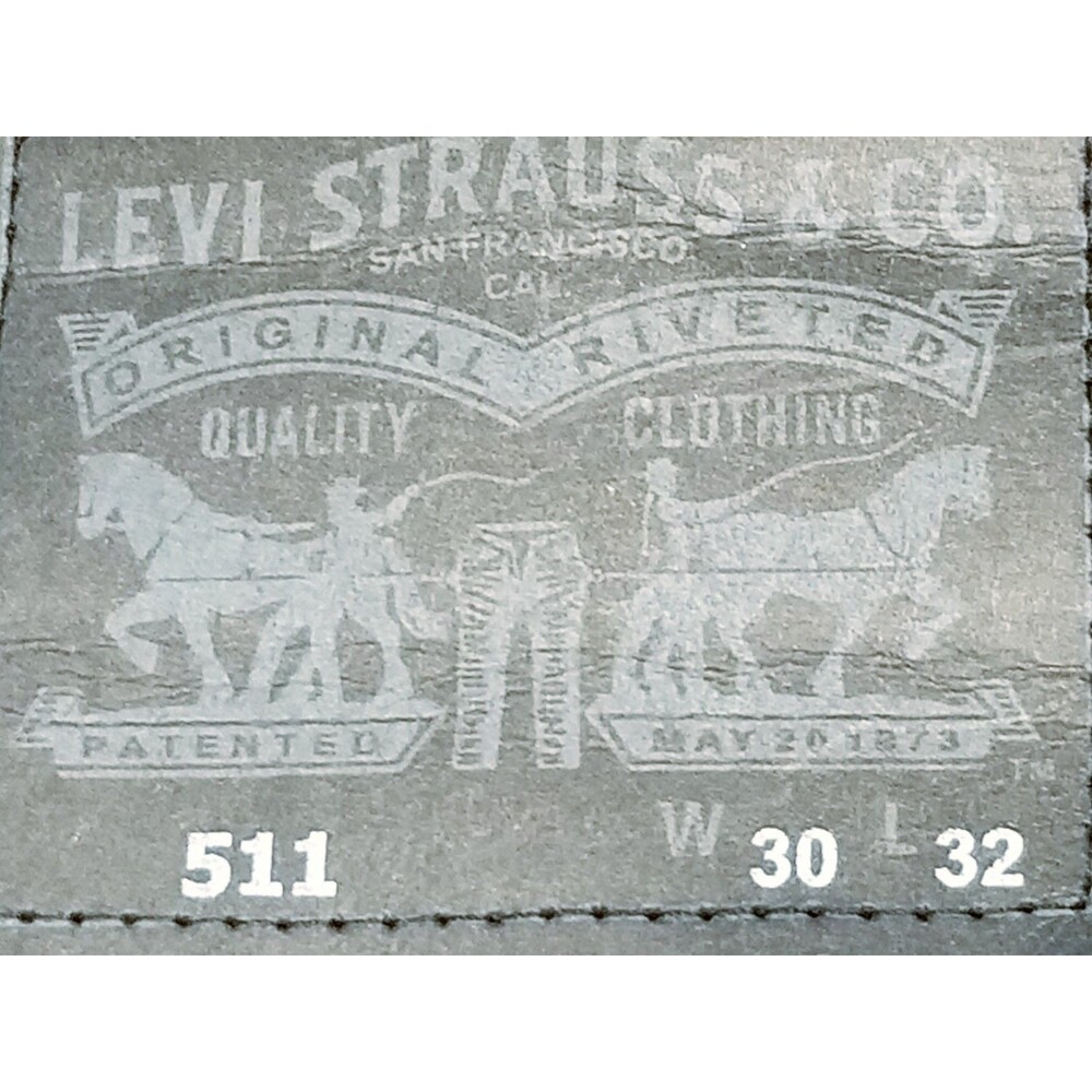 Levi's 511 Jeans Men's Size 30x32 Royal Blue Reflective Selvedge Denim (28x31.5) - Picture 7 of 8